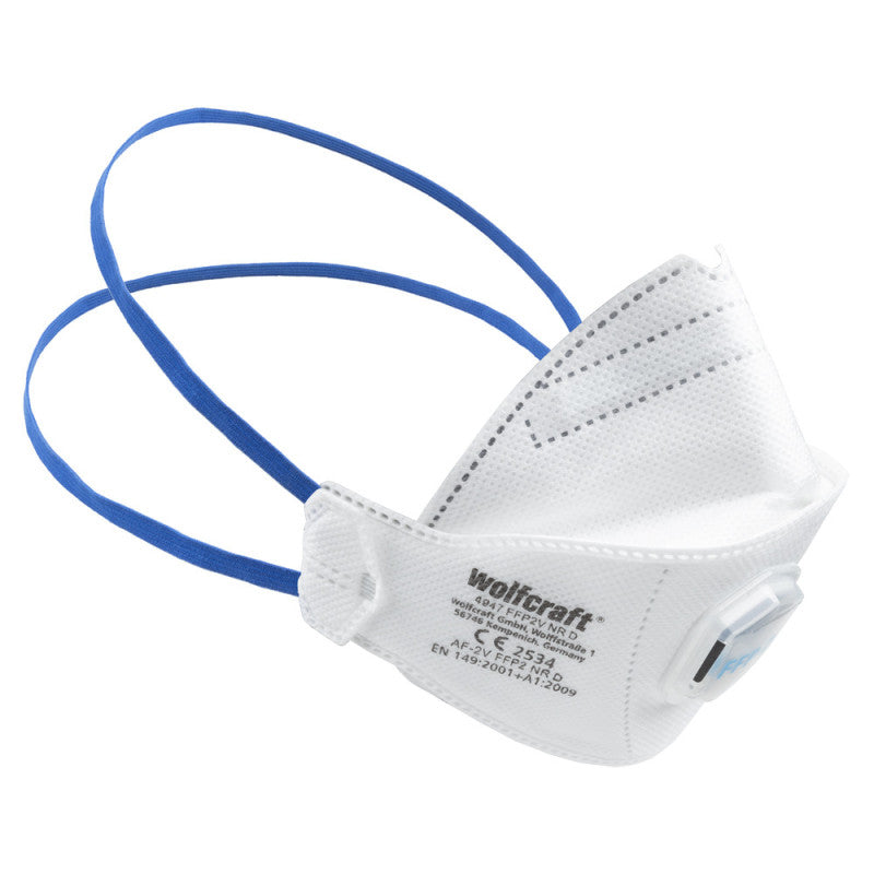 Masque de Protection Respiratoire FFP2 avec Valve – 2 Pièces – WOLFCRAFT